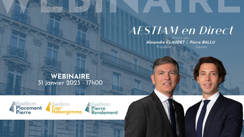 AESTIAM | L'épargne immobilière engagée | visuel diapo webinaire -